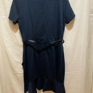 London times blue plaid dress